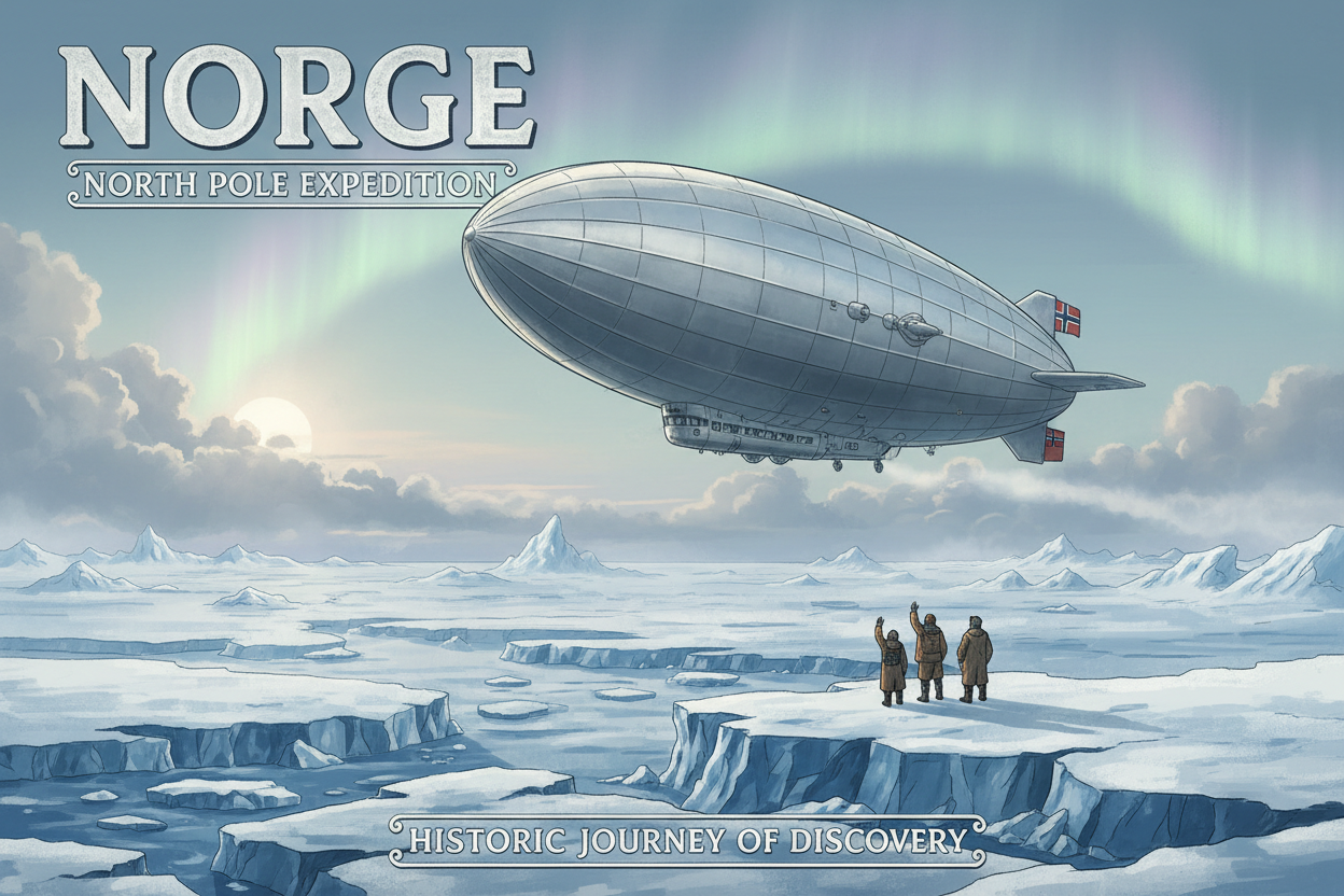 May 12, 1926: Roald Amundsen Crosses the North Pole in the Norge Airship — The Dirigible Age