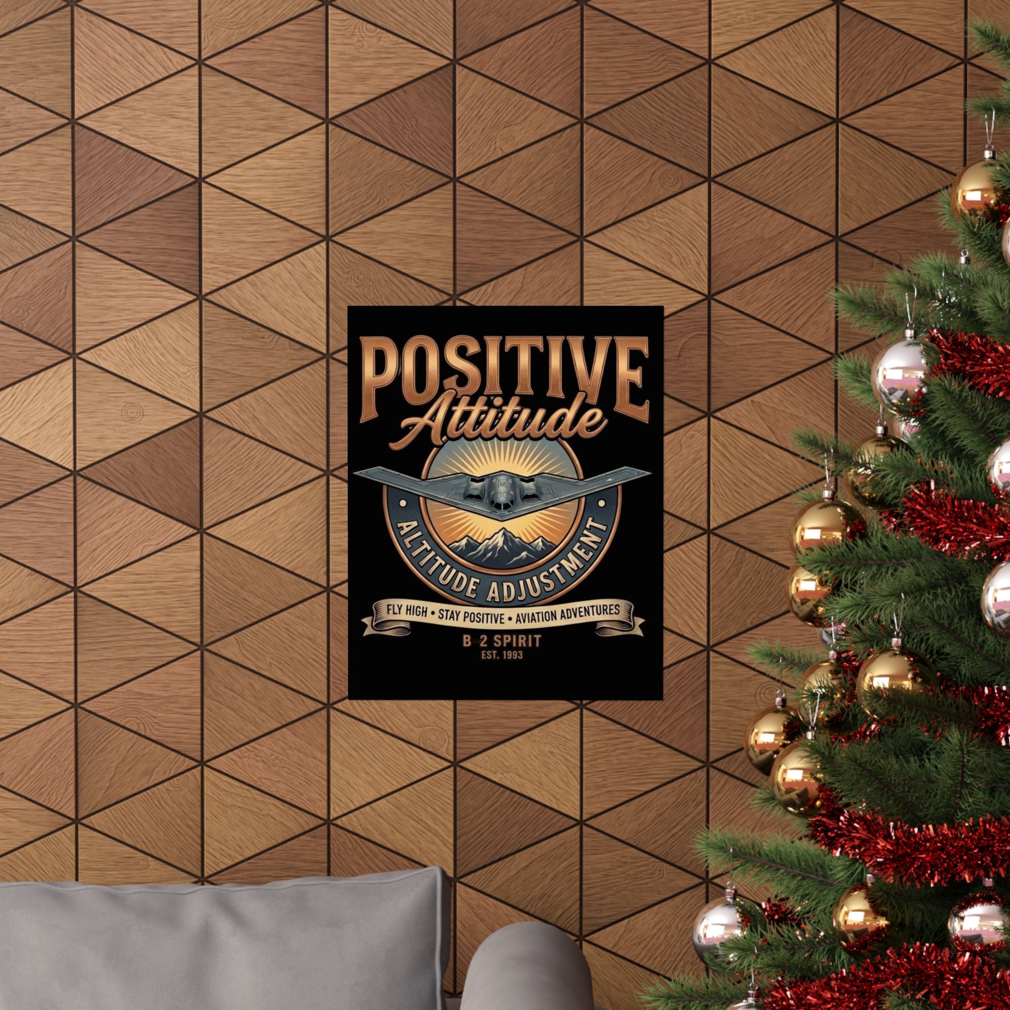 Positive Attitude Poster — B2 Aviation Altitude Adjustment Wall Art