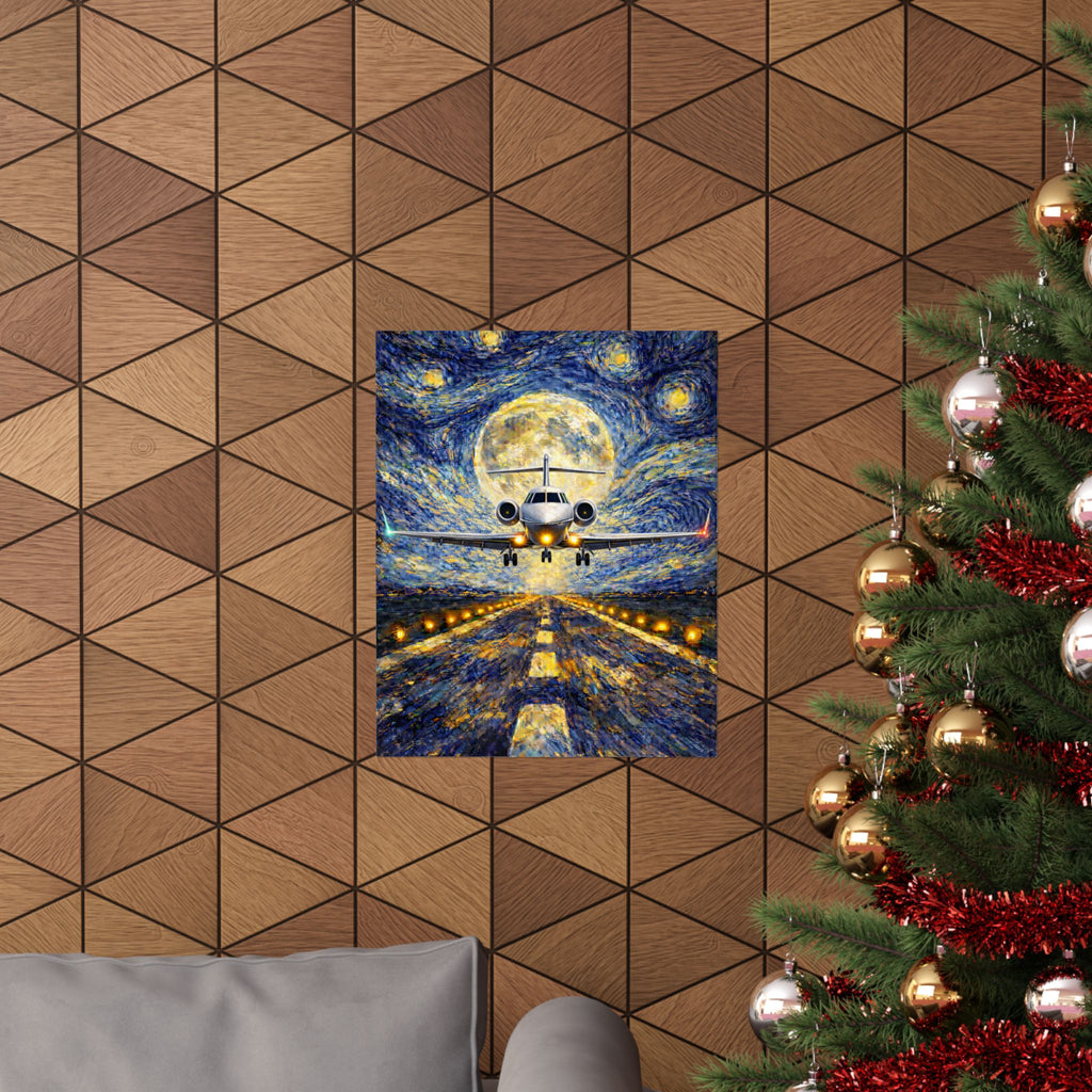 Gulfstream Starry Night Matte Poster