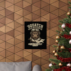 Squatch Wild Aviation Co. Matte Poster — 'Fly Low, Stay Hidden' Vintage Pilot Wall Art