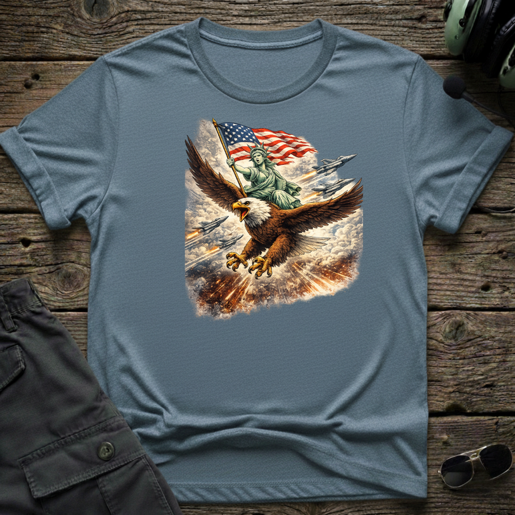 Patriotic Eagle & Flag — aviation apparel
