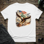 Patriotic Eagle & Flag — aviation t-shirt