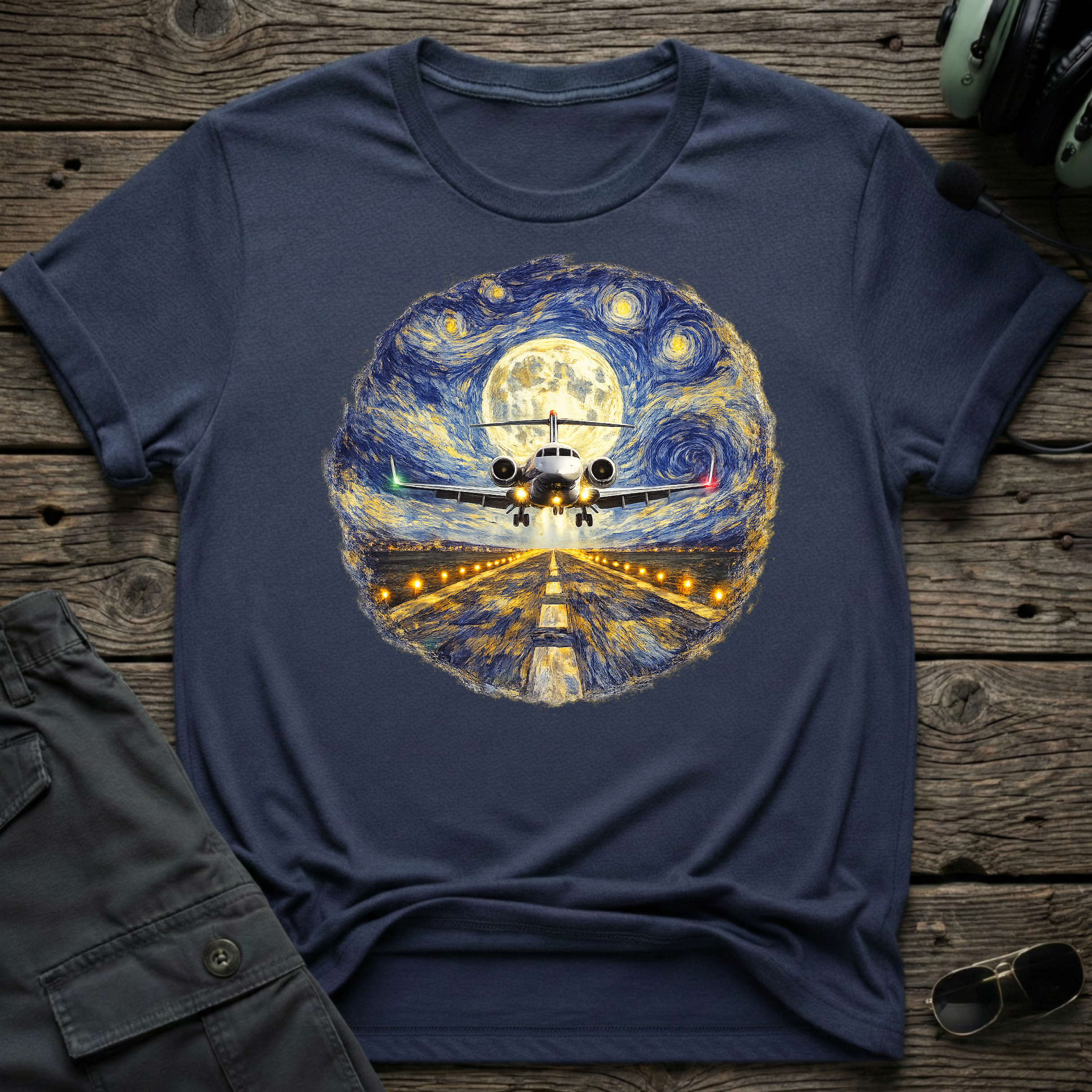 Gulfstream Starry Night — aviation t-shirt