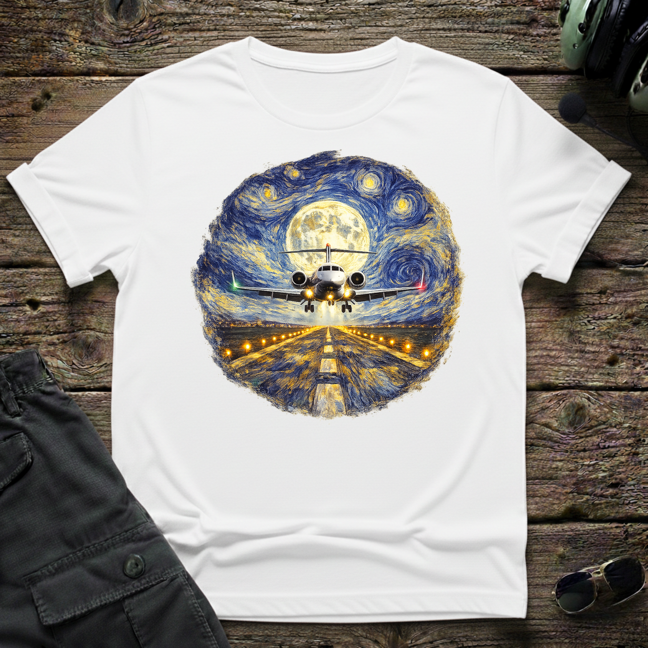 Gulfstream Starry Night unisex t-shirt - perfect gift for aviation lovers