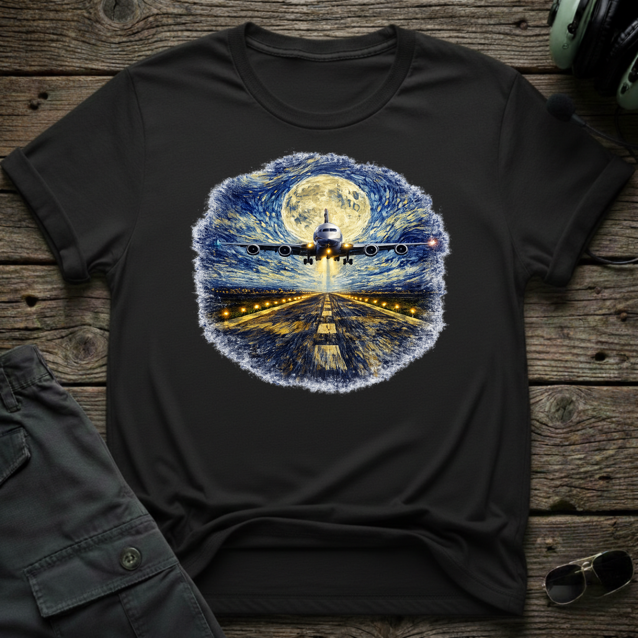 AirBus Starry Night unisex t-shirt - perfect gift for aviation lovers