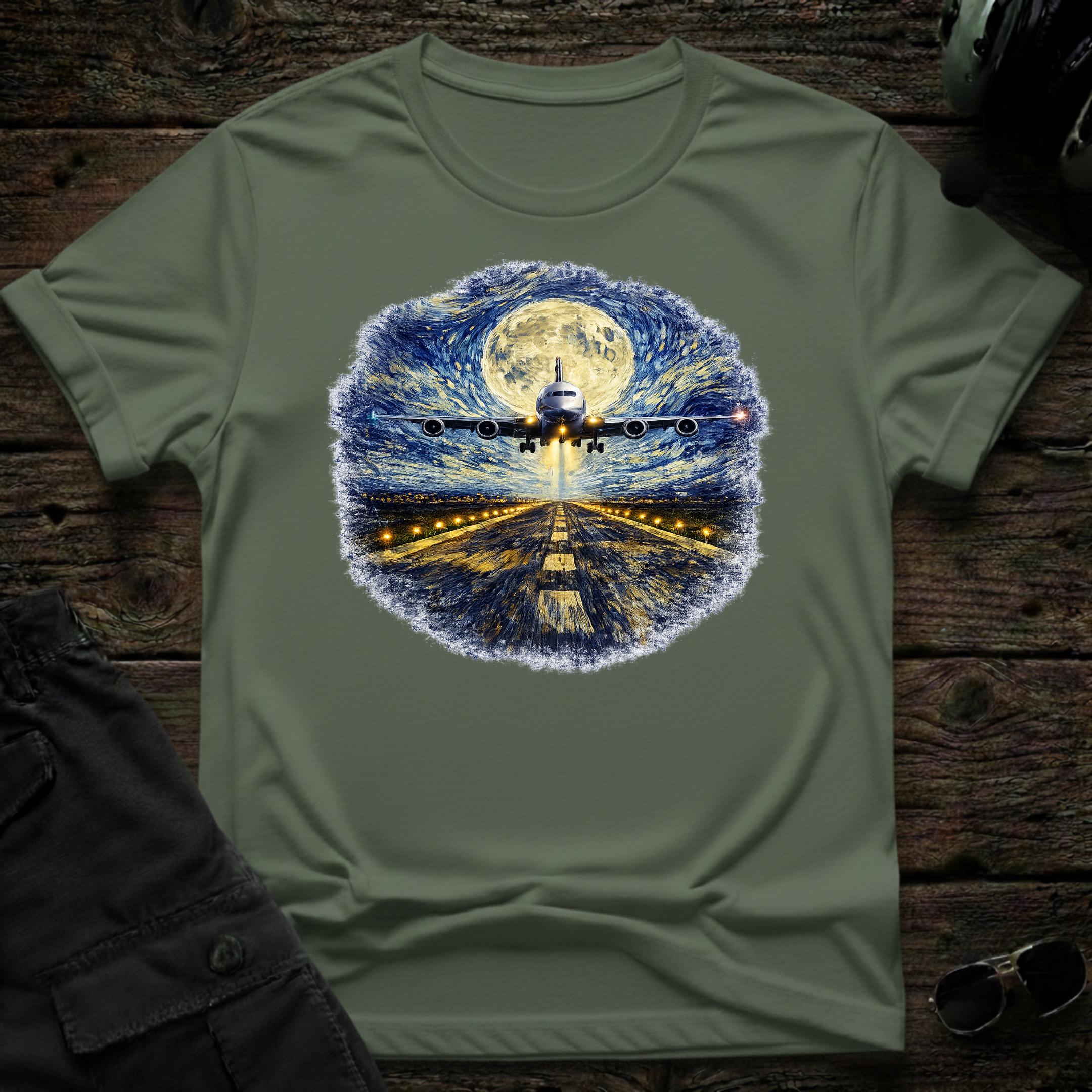 AirBus Starry Night - Cleared4Tees premium aviation apparel