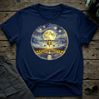Unisex Cessna t-shirt with Van Gogh inspired design - perfect for art and aviation lovers