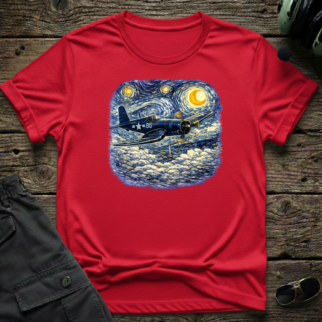 CorsairStarry Night — aviation t-shirt