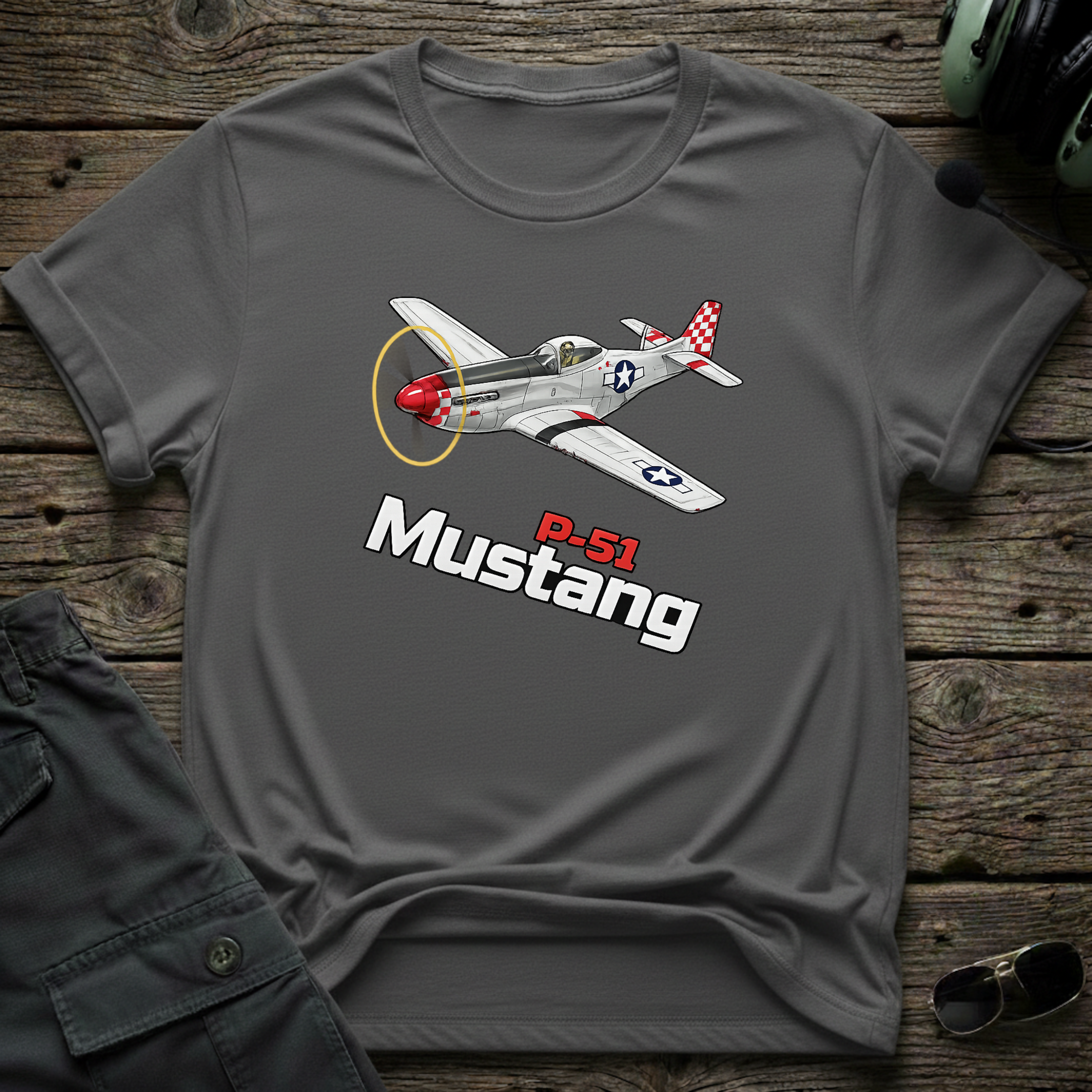 P-51 Mustang T-shirt — aviation t-shirt