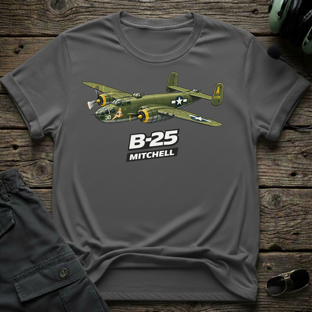 B-25 Mitchell - Cleared4Tees premium aviation apparel