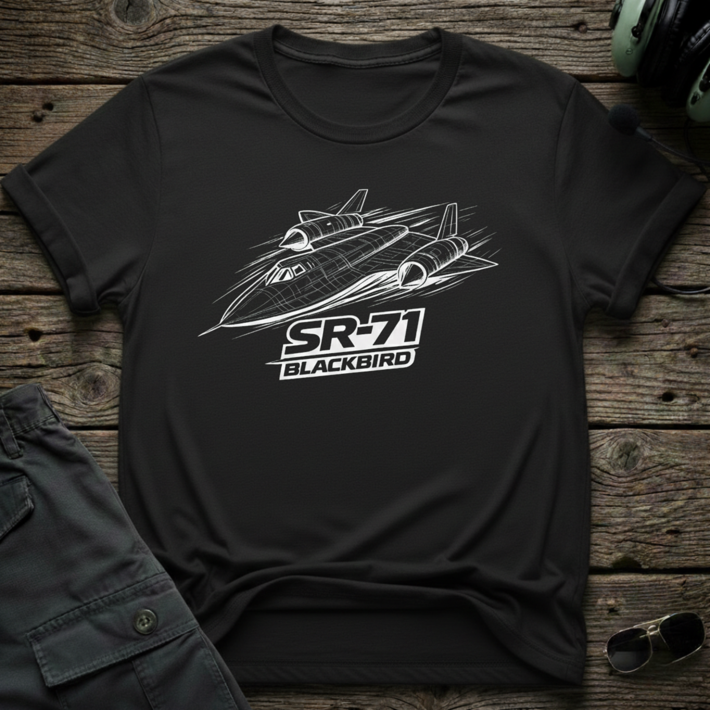 SR-71 Line Art T-shirt — aviation t-shirt