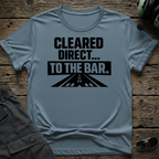 Cleared Direct front view - premium aviation tee for pilots