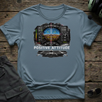 Positive Attitude front view - premium aviation tee for pilots