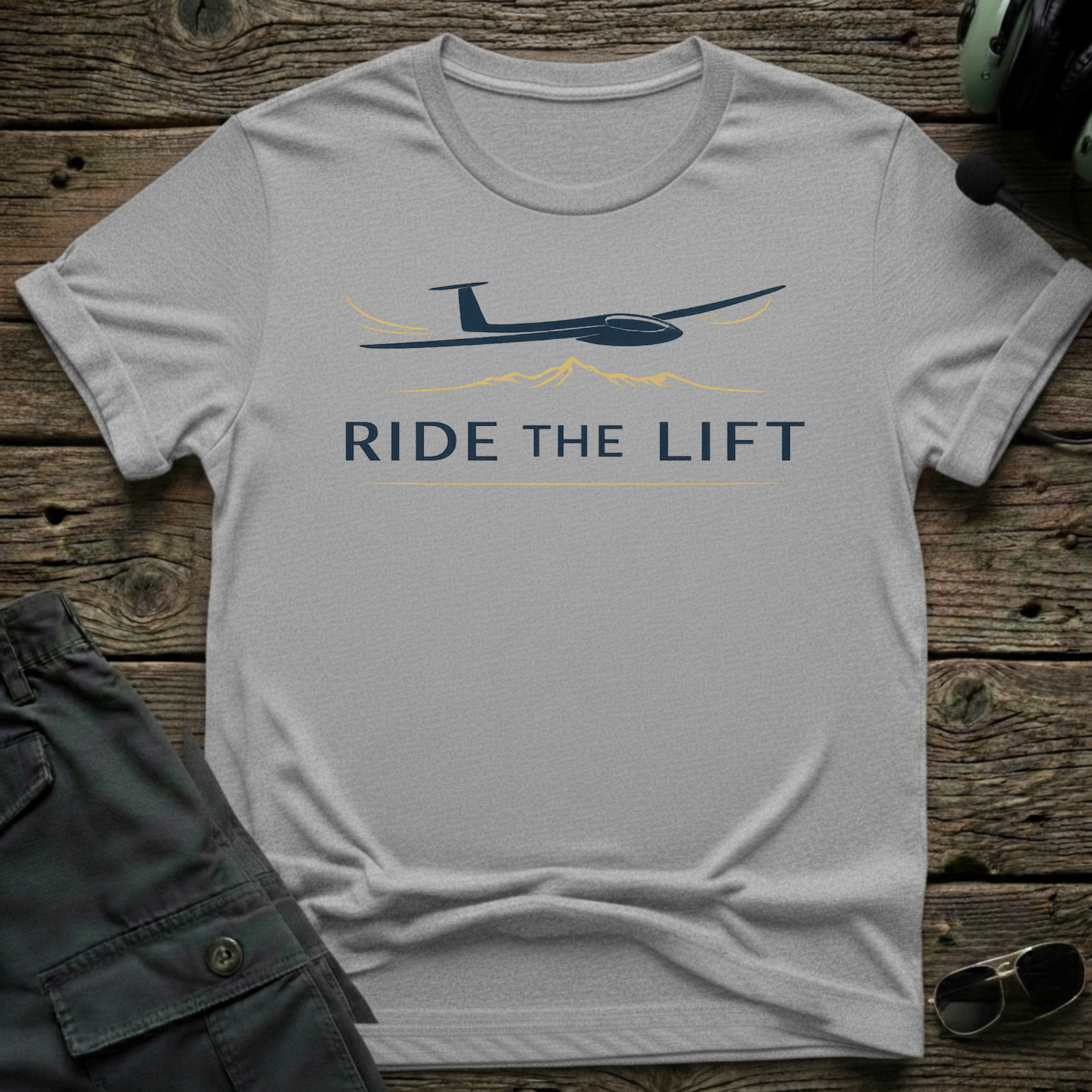 Ride The Lift - Cleared4Tees premium aviation apparel