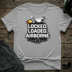 Locked and Loaded lifestyle shot - Gildan 64000 ring-spun cotton aviation shirt