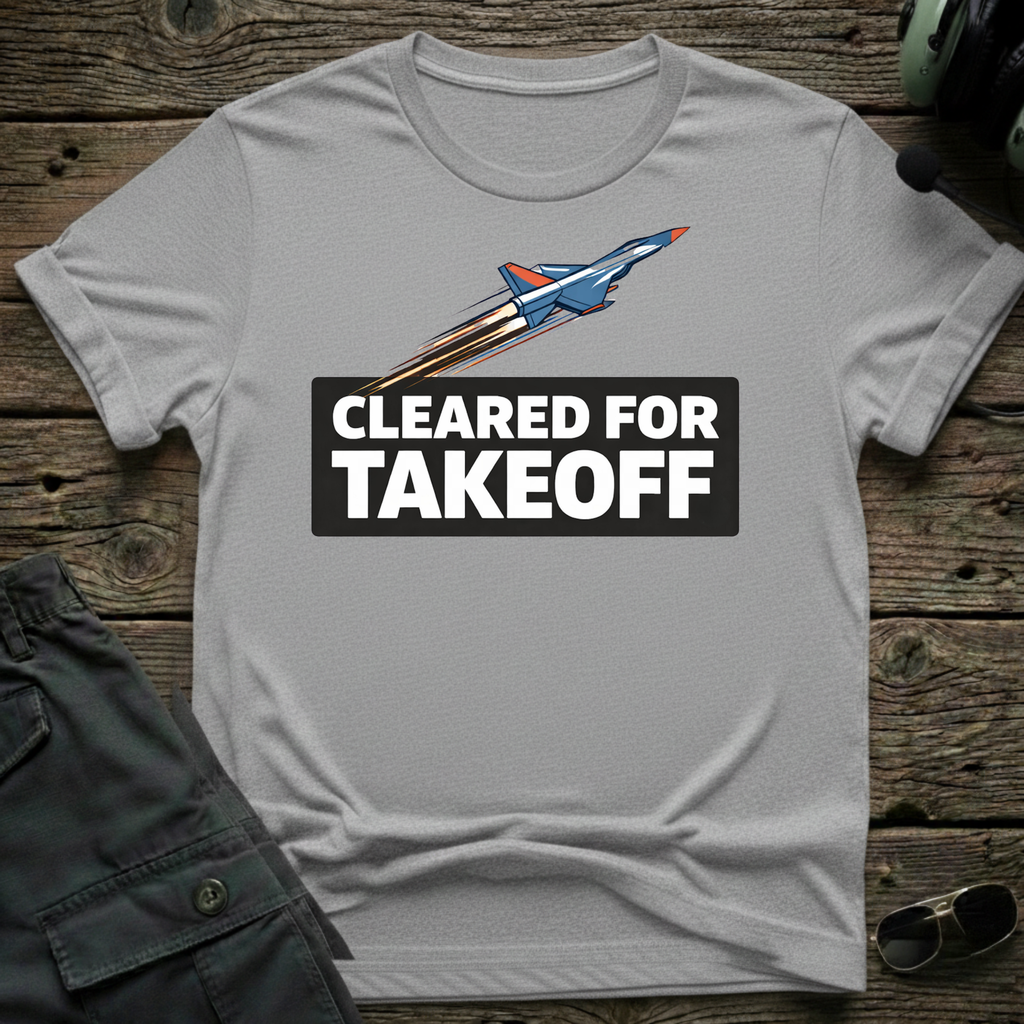Jet Cleared For Takeoff unisex t-shirt - perfect gift for aviation lovers