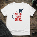 Check Your Six unisex t-shirt - perfect gift for aviation lovers