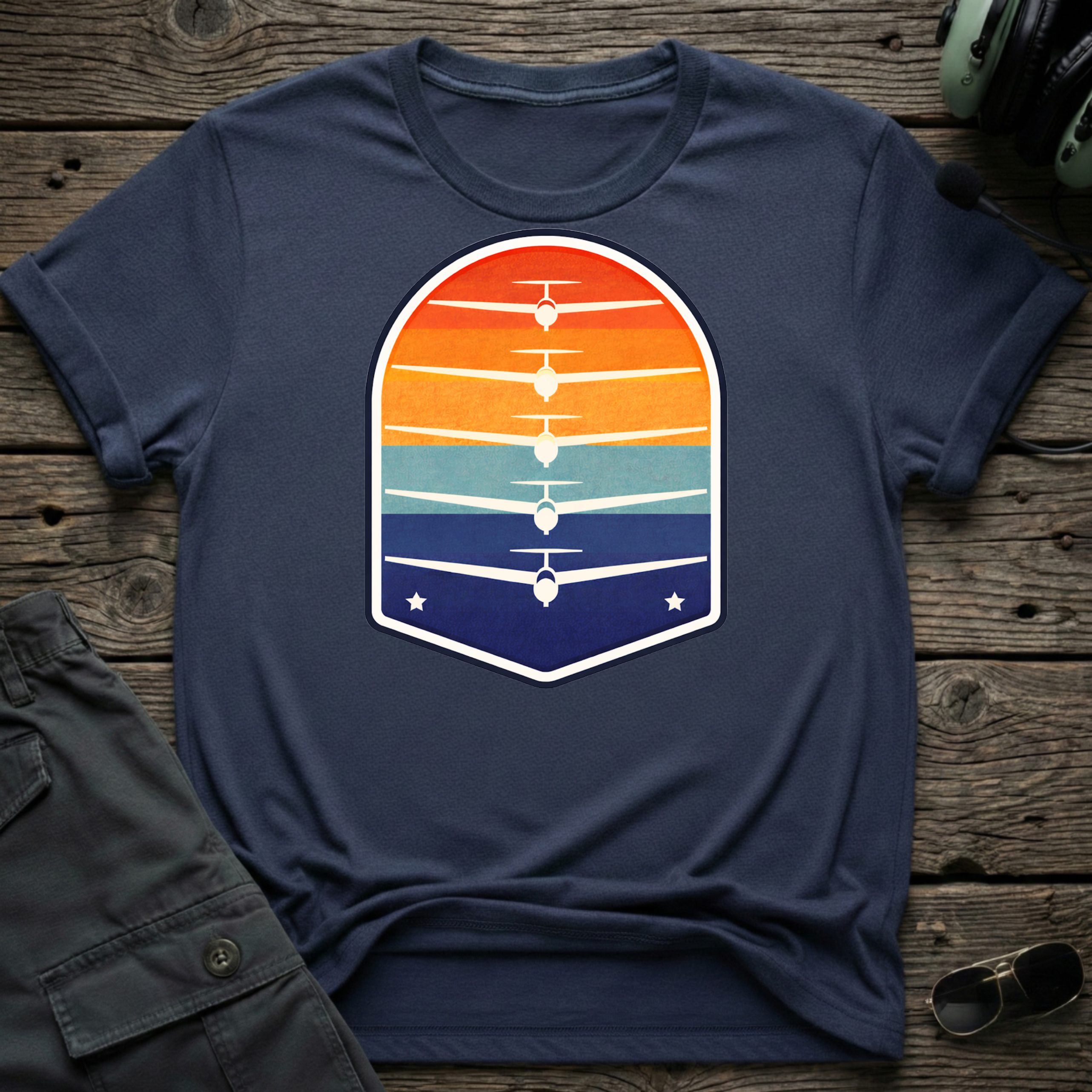 Sunset Silhouette - Cleared4Tees premium aviation apparel