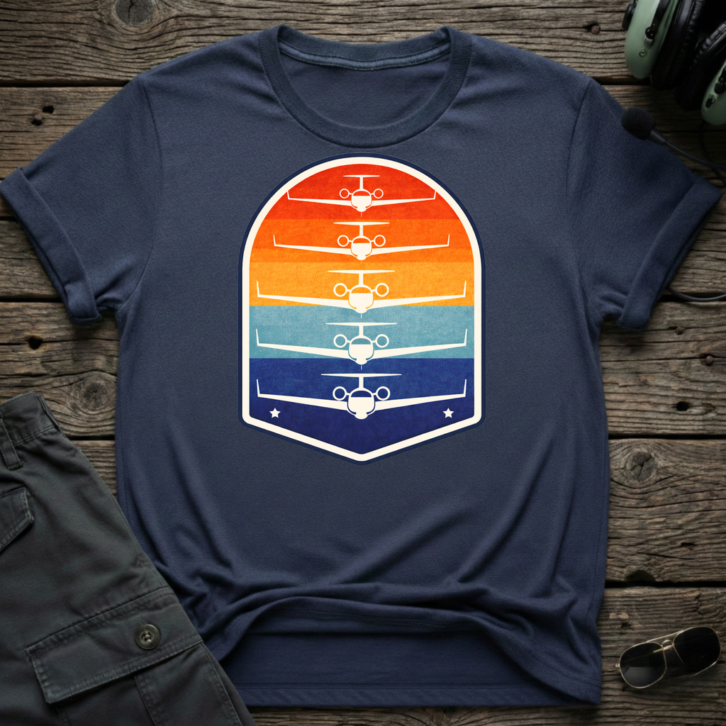 Bizjet Sunset T-shirt — aviation t-shirt