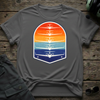 Bizjet Sunset front view - premium aviation tee for pilots