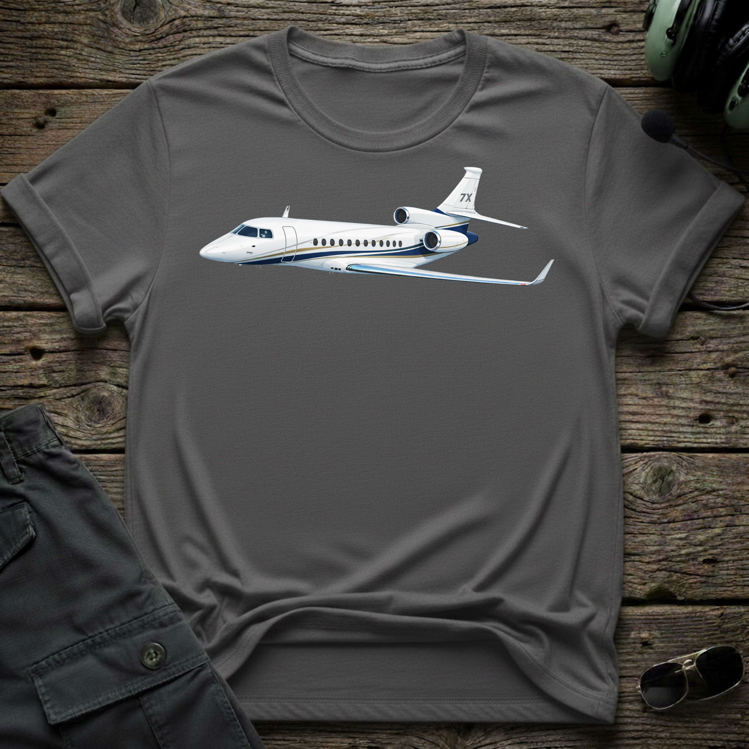 7X Speed front view - premium aviation tee for pilots