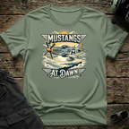 Mustangs at Dawn T-shirt — aviation t-shirt