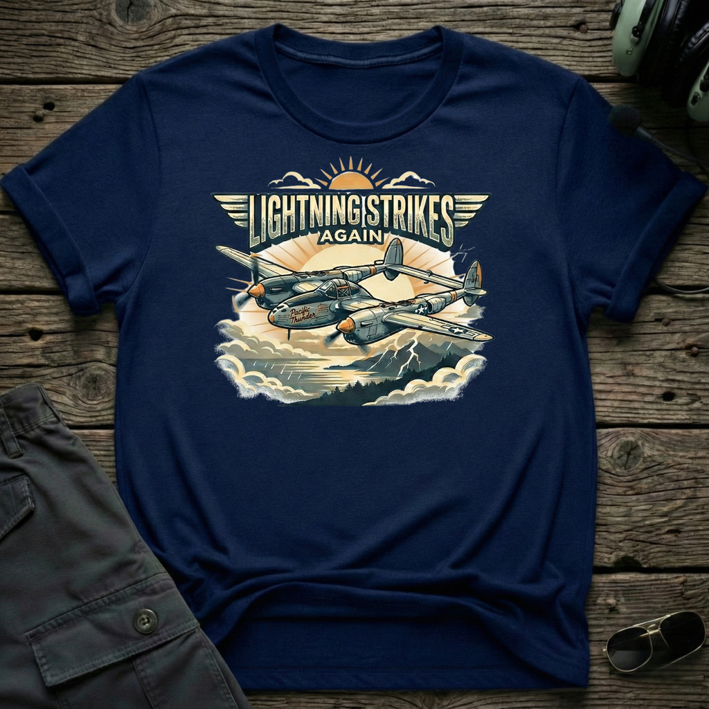 Lightning Strikes - Cleared4Tees premium aviation apparel
