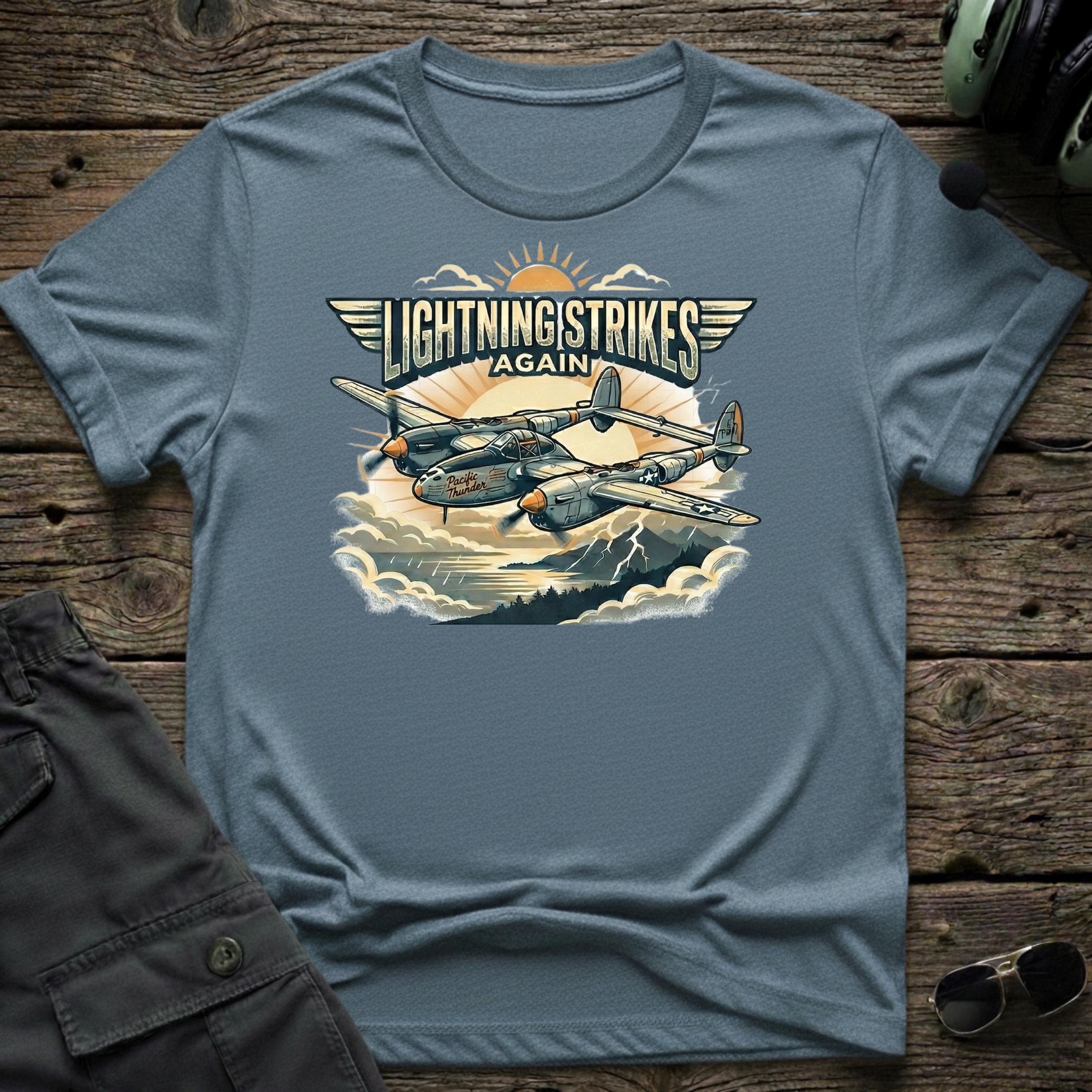 Lightning Strikes T-shirt — aviation apparel
