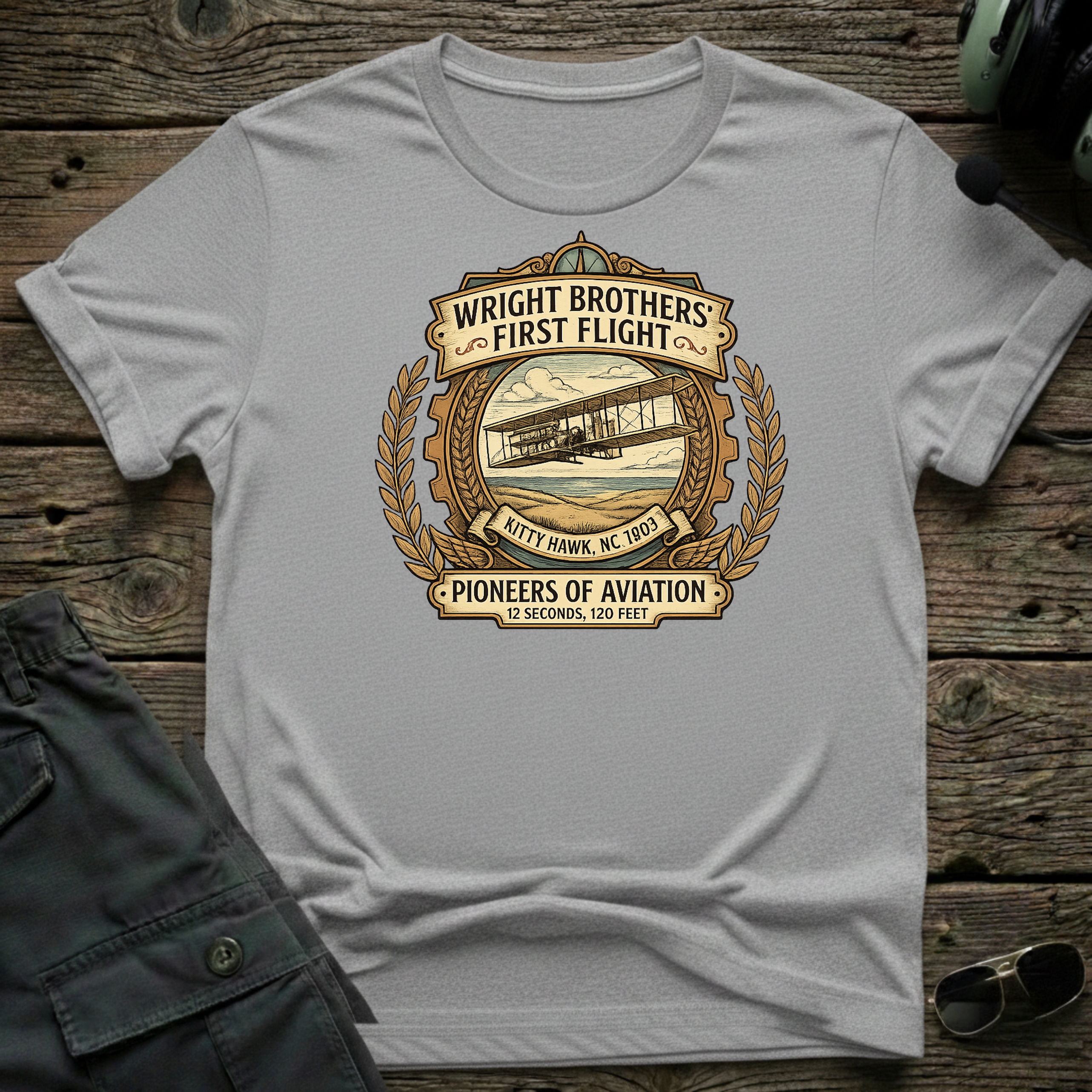 Wright Brothers T-shirt — aviation apparel