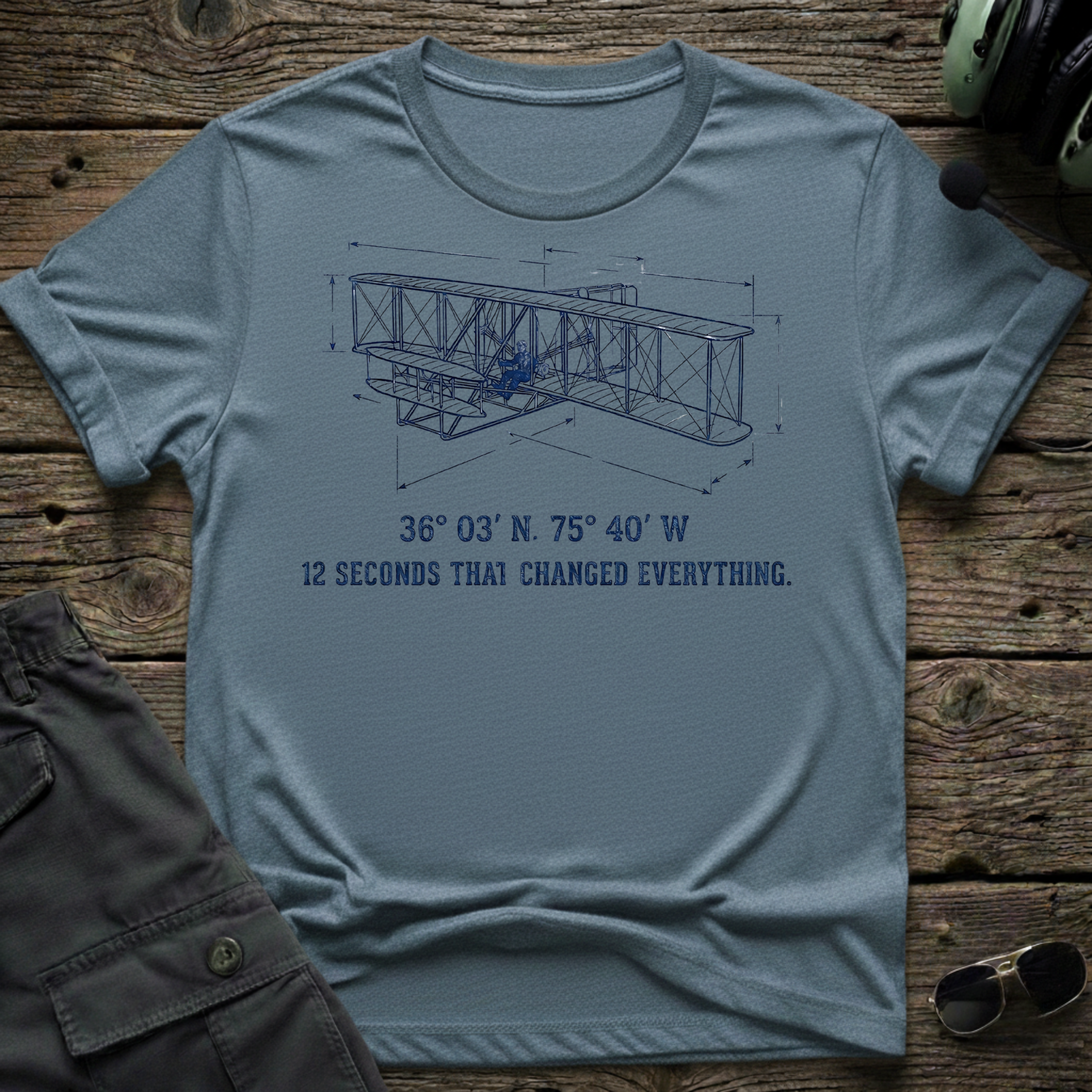 12 Seconds of History unisex t-shirt - perfect gift for aviation lovers