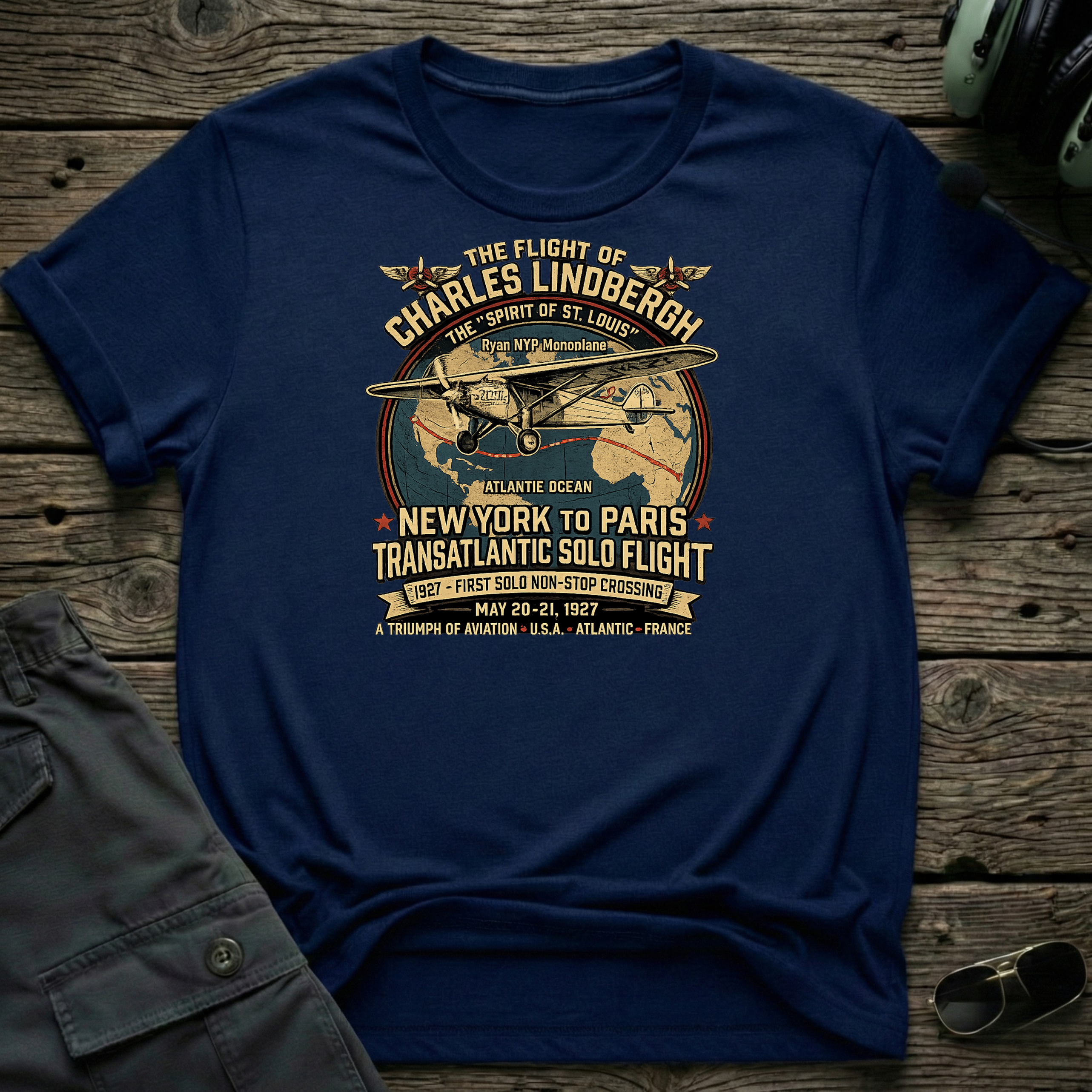 Lindberg NY-Paris unisex t-shirt - perfect gift for aviation lovers