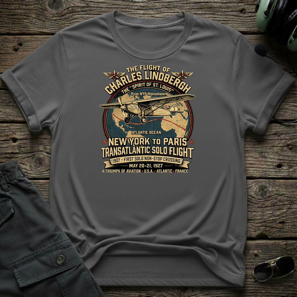 Lindberg NY-Paris T-shirt — aviation t-shirt