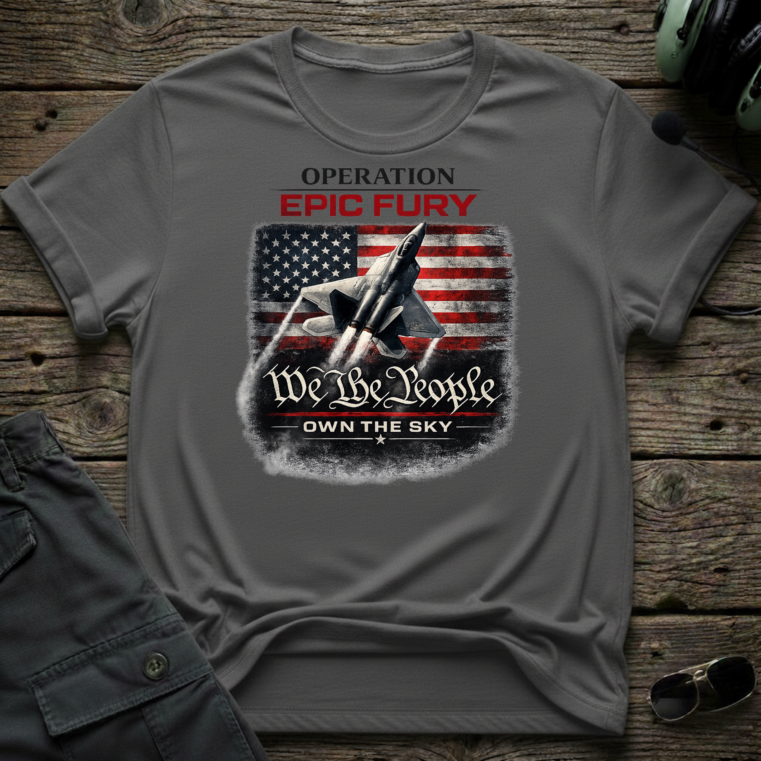 Epic Fury Own the Sky T-shirt — aviation t-shirt