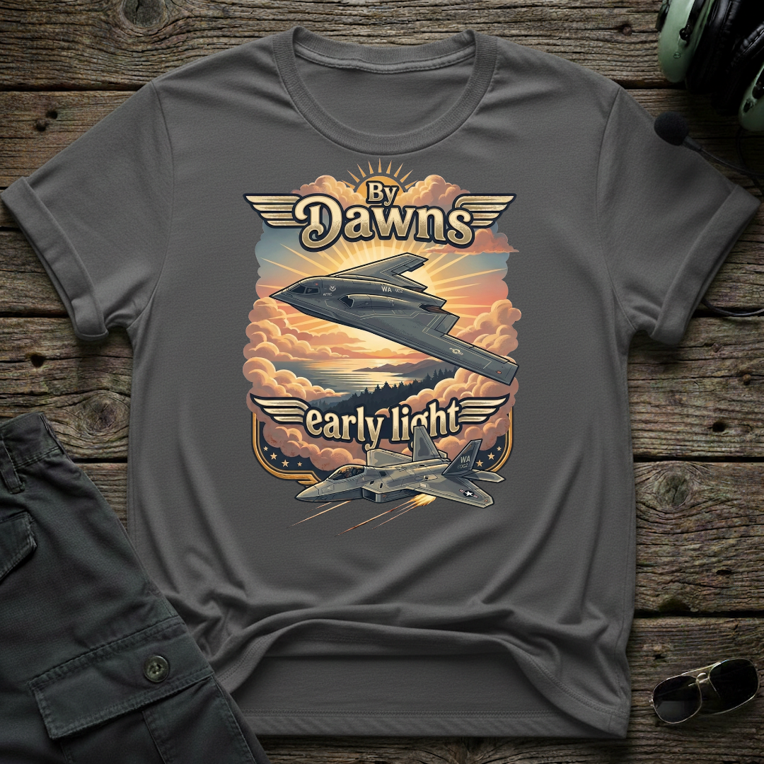 Dawns Early Light front view - premium aviation tee for pilots