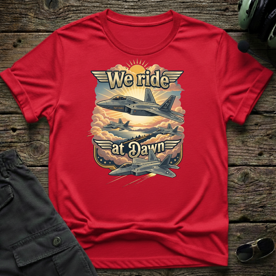 F22 Dawn T-shirt — aviation apparel