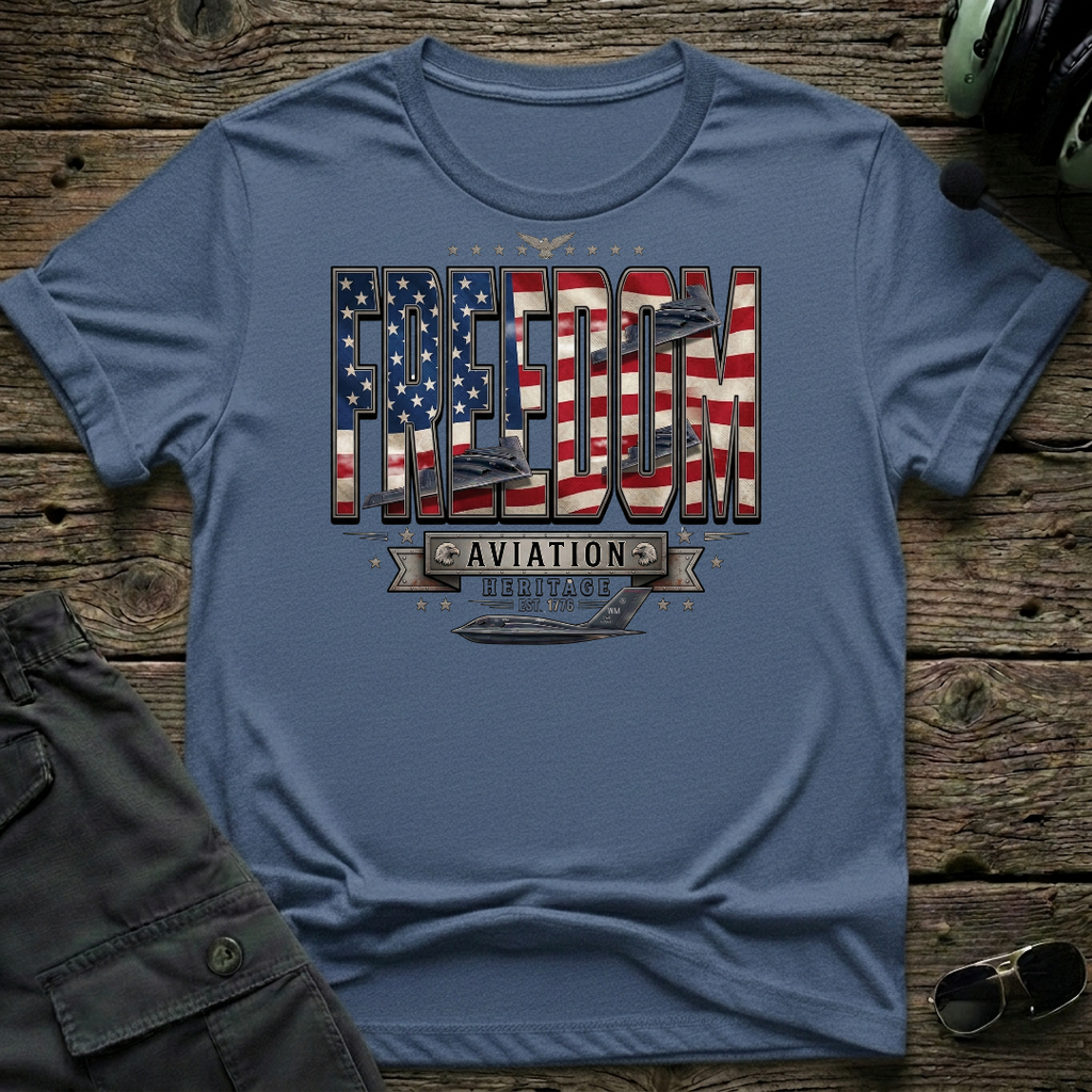Freedom Flag T-shirt — aviation apparel