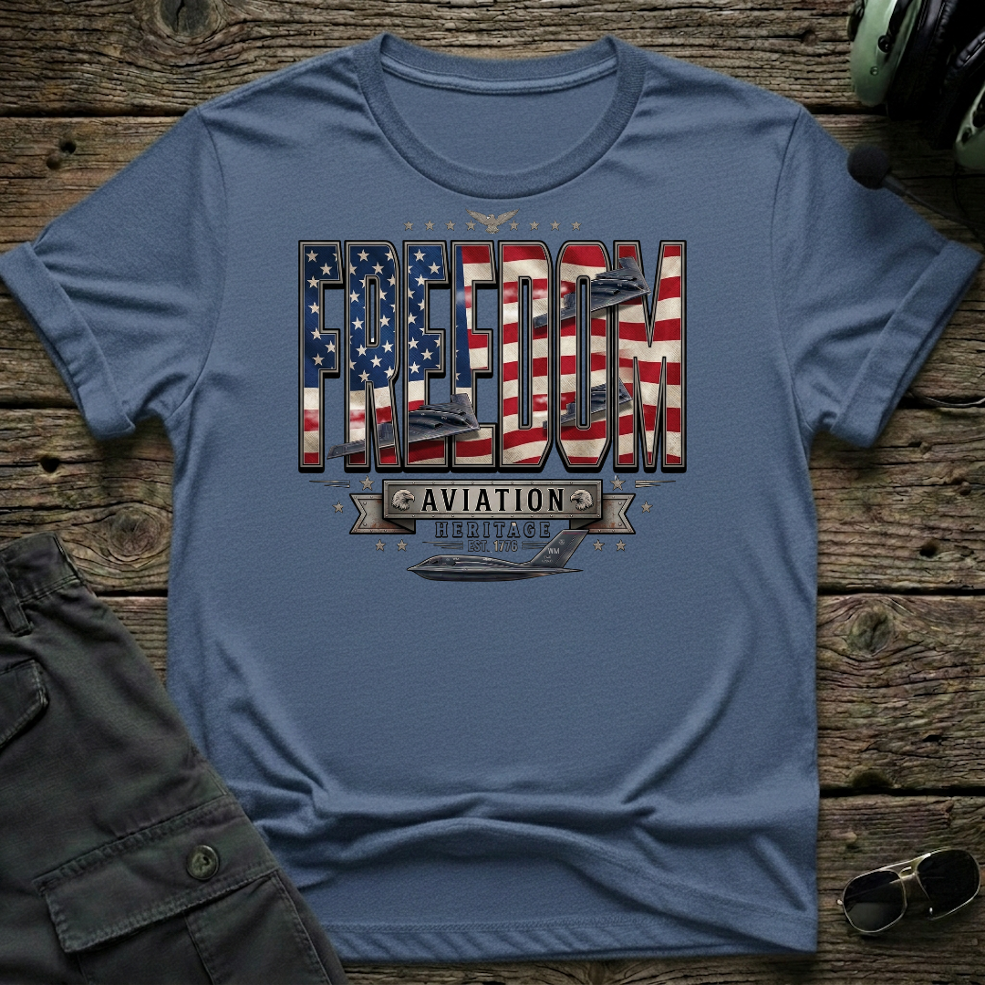 Freedom Flag T-shirt — aviation apparel