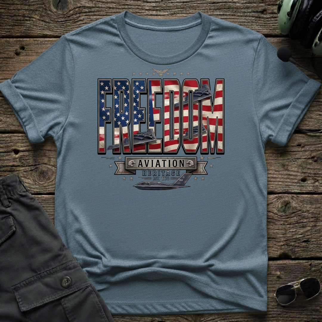 Freedom Flag T-shirt — aviation apparel