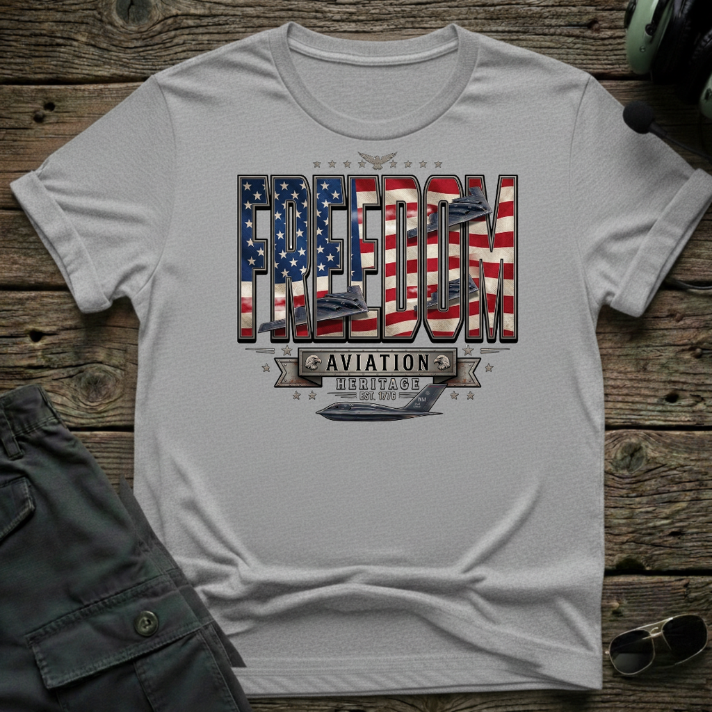 Freedom Flag T-shirt — aviation apparel