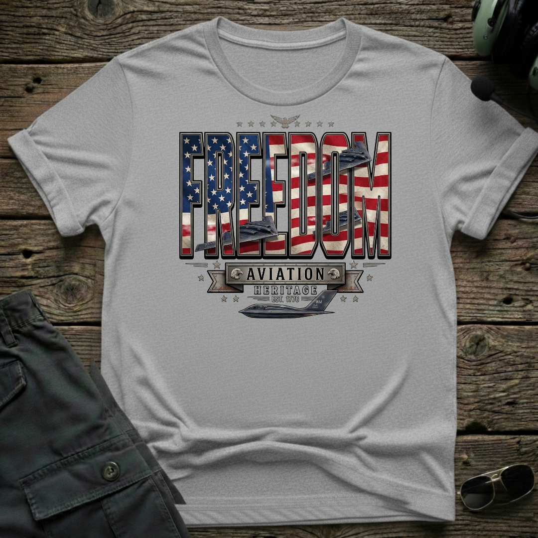 Freedom Flag T-shirt — aviation apparel