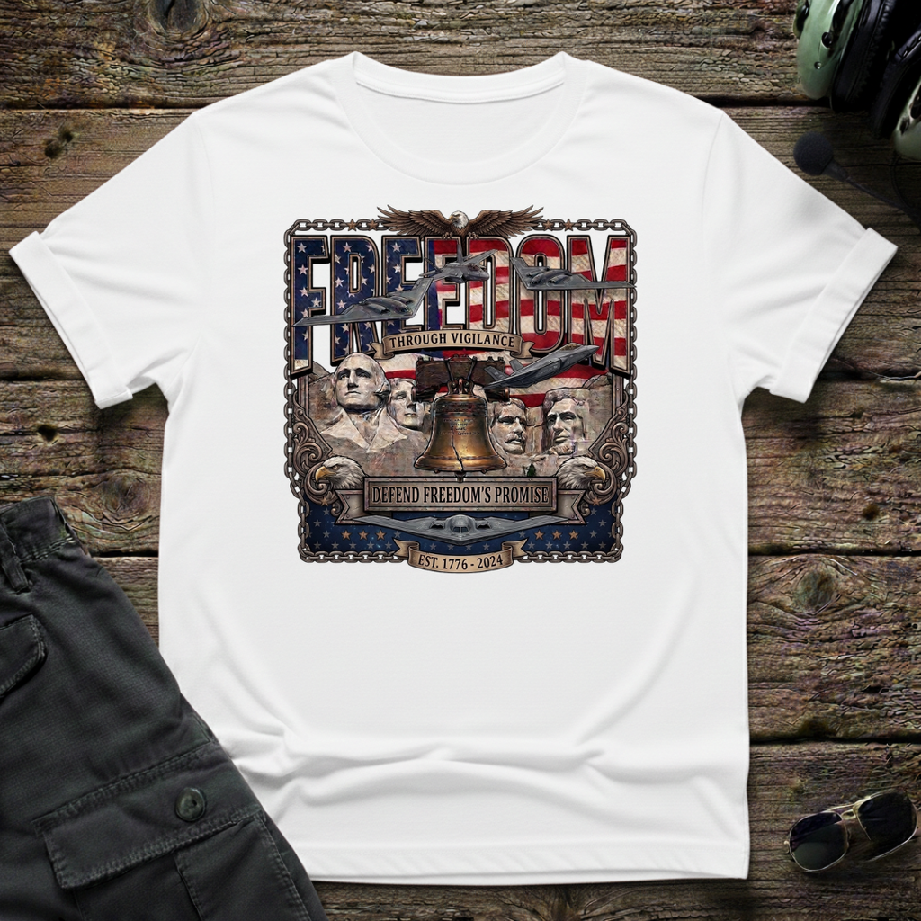 Defending Freedoms Promise unisex t-shirt - perfect gift for aviation lovers