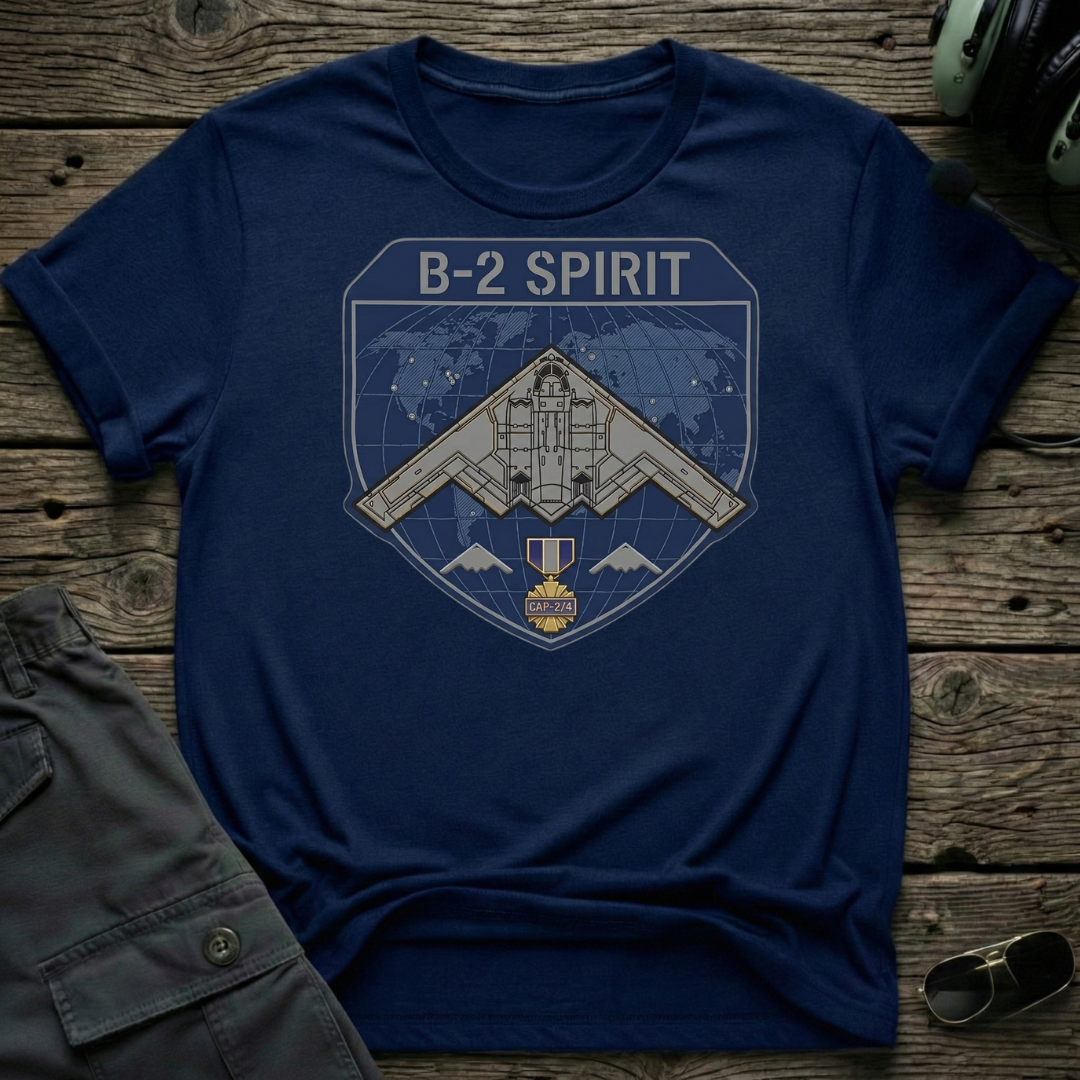 B2 Spirit Badge - Cleared4Tees premium aviation apparel