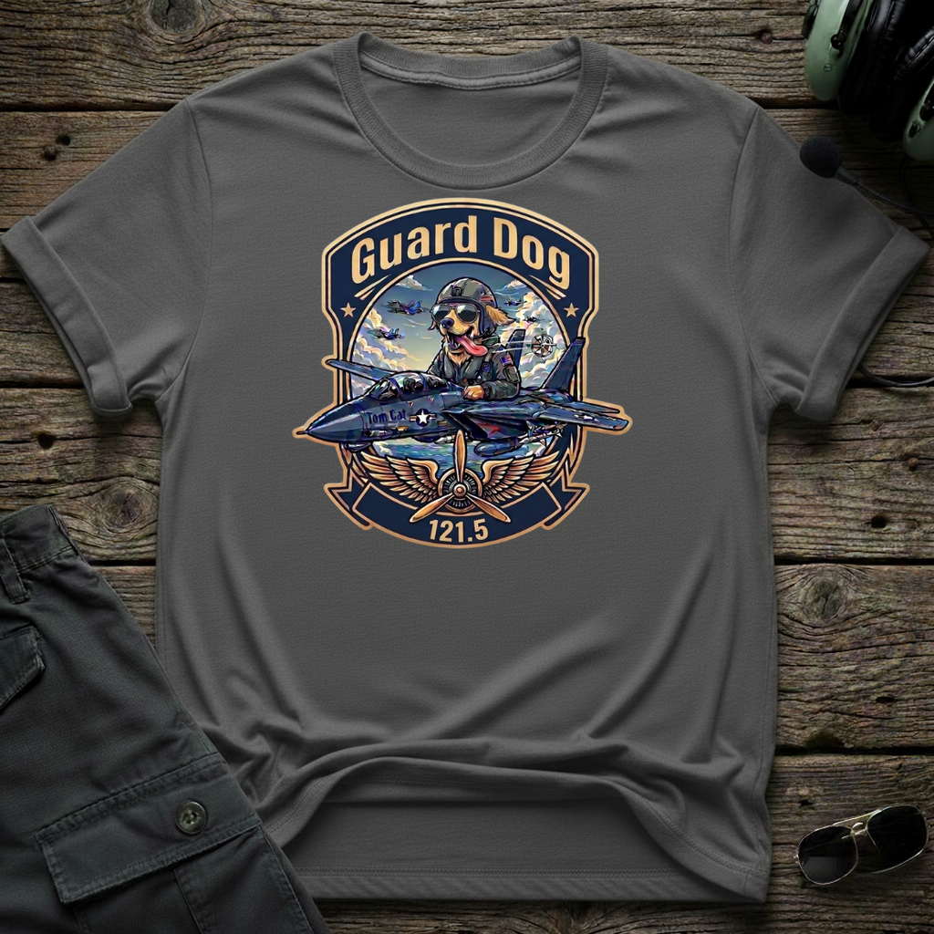 Guard Dog front view - premium aviation tee for pilots