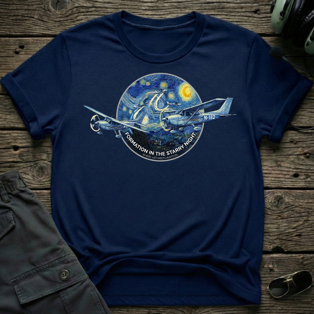 Starry Formation - Cleared4Tees premium aviation apparel