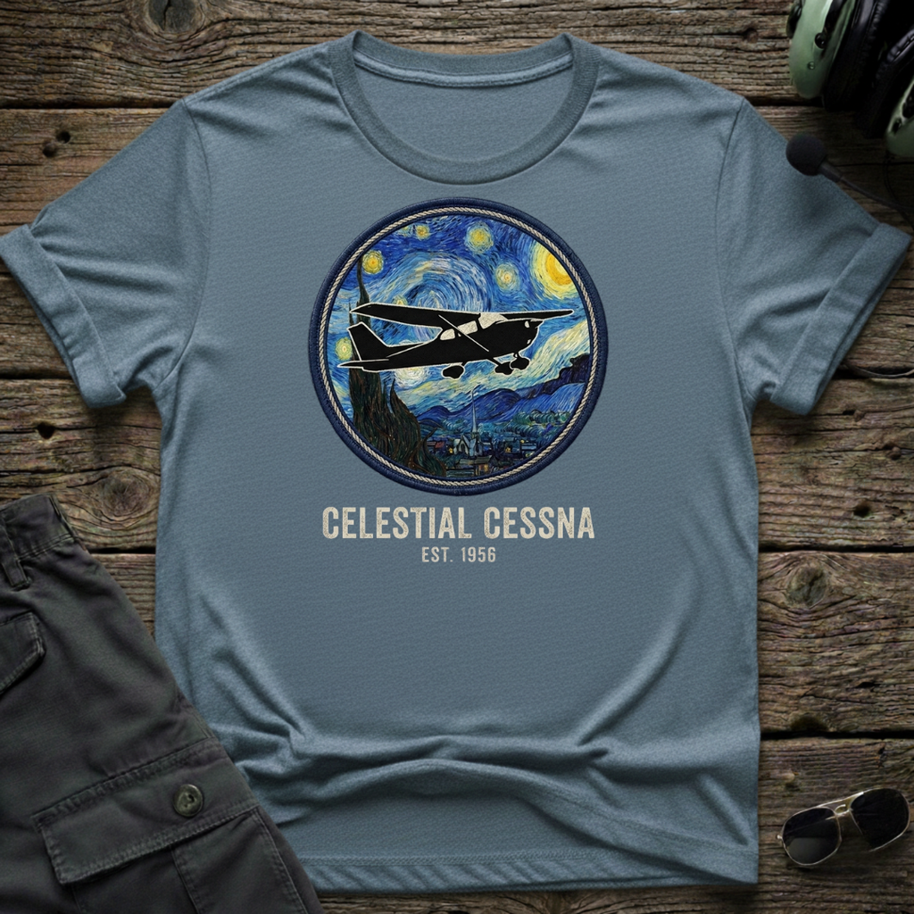 Celestial Cessna T-shirt — aviation apparel
