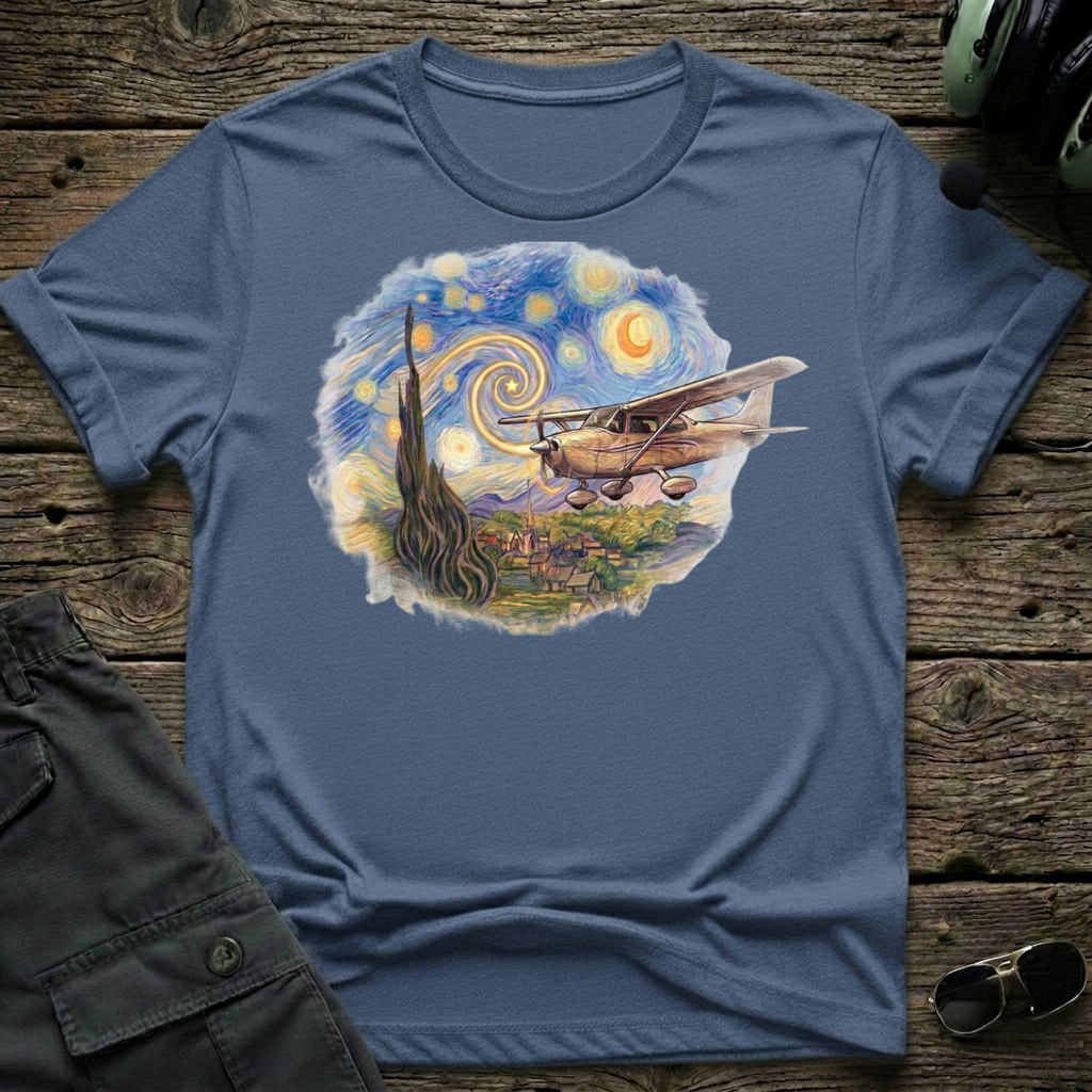 Cessna Starry Day T-shirt — aviation apparel