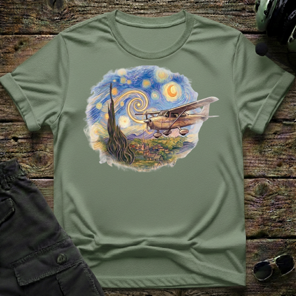 Cessna Starry Day T-shirt — aviation t-shirt