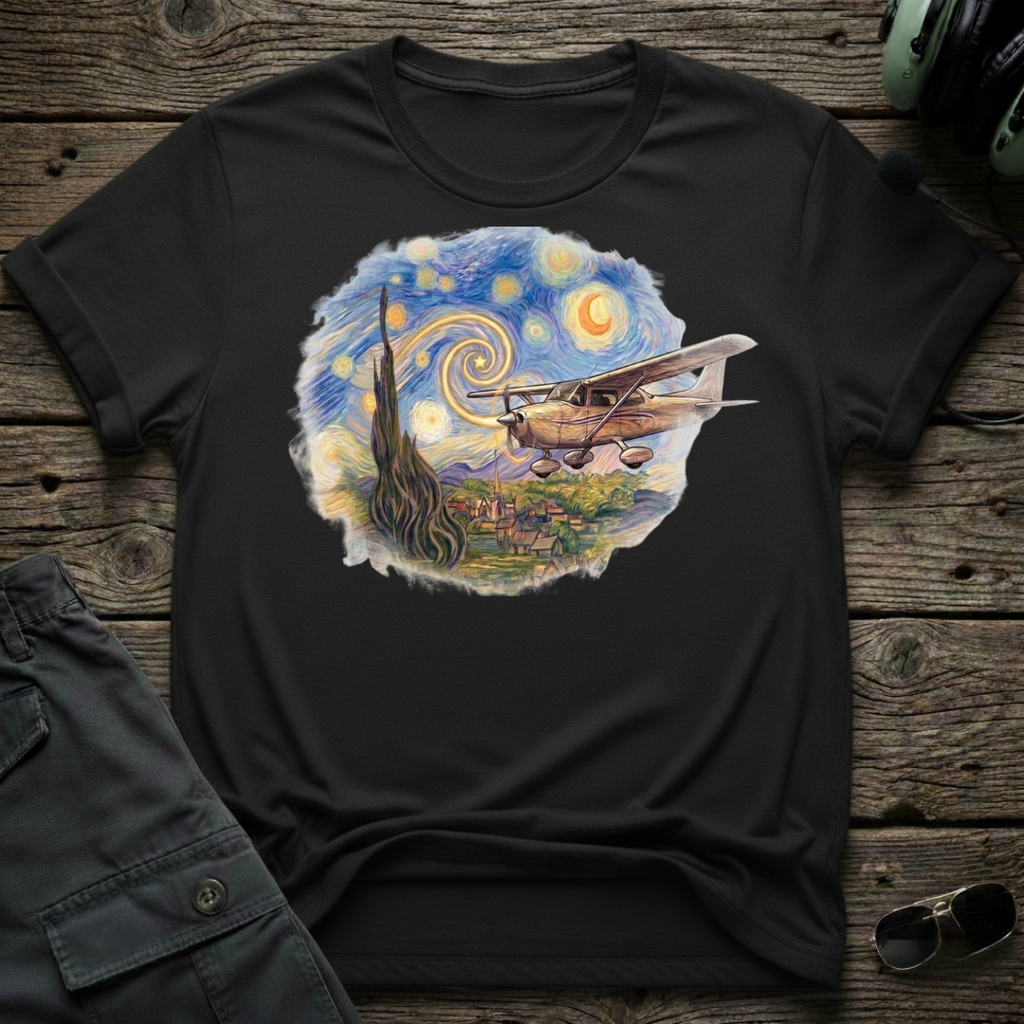 Cessna Starry Day T-shirt — aviation apparel