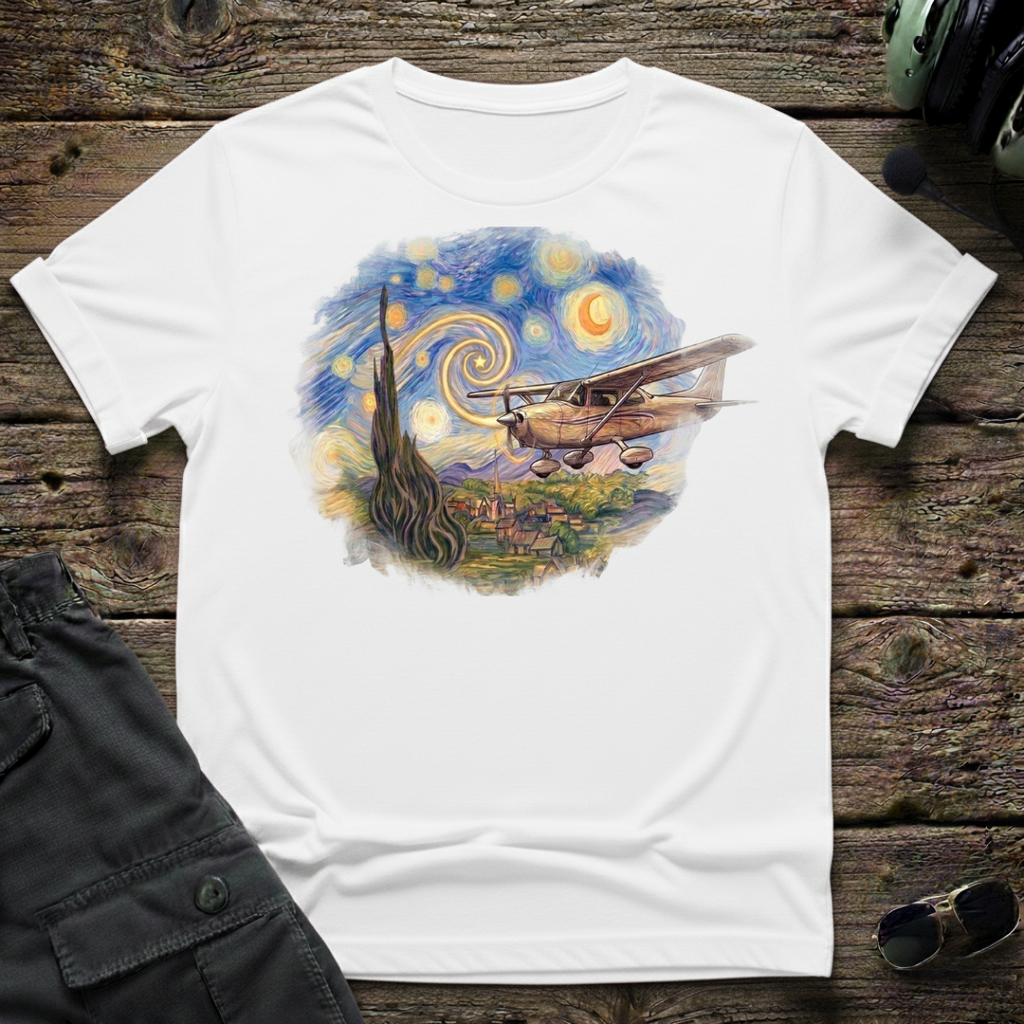 Cessna Starry Day unisex t-shirt - perfect gift for aviation lovers