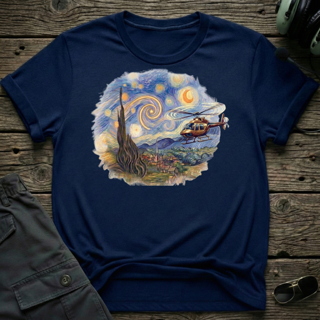 Starry Copter - Cleared4Tees premium aviation apparel